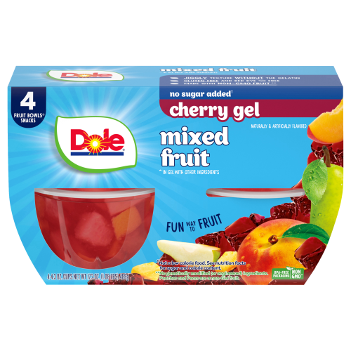 Dole® Mixed Fruit in Cherry Flavored Gel, No Sugar Added - Dole