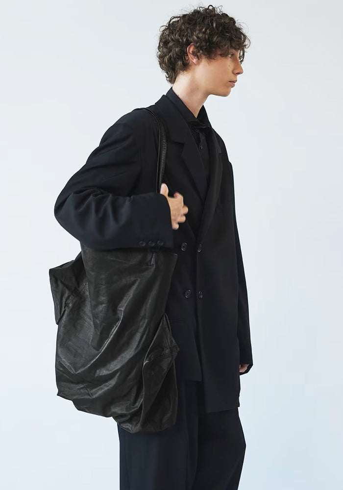 YOHJI YAMAMOTO DISCORD UNEVENNISS LEATHER TOTE BAG | DOSHABURI Shop
