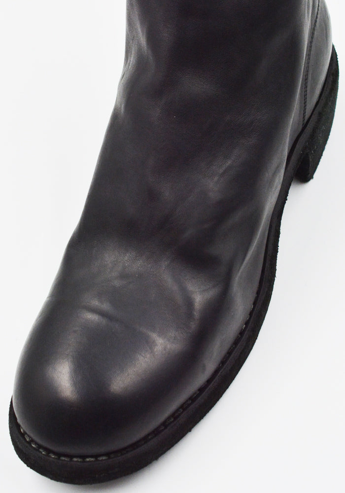 GUIDI 796Z SOFT HORSE FULL GRAIN LEATHER SHORT BOOTS BLACK