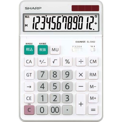 電卓 大型卓上 EL-S452X シャープ 電卓 | ホームセンター通販はDCM