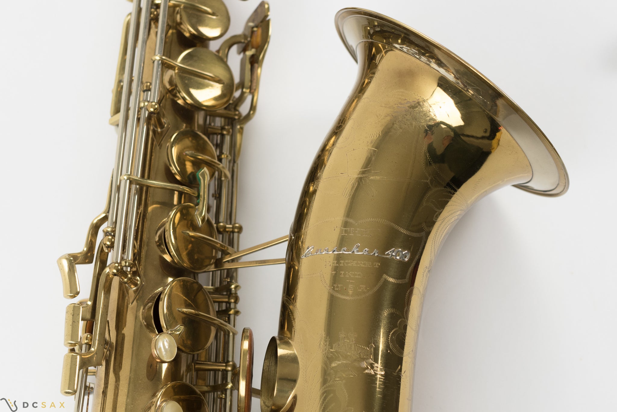 Buescher 400 Top Hat and Cane Tenor Saxophone, Near Mint, Original