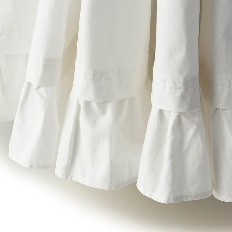 DEAN＆DELUCA×BEAMS COUTURE ギャザーのエプロンドレス ホワイト