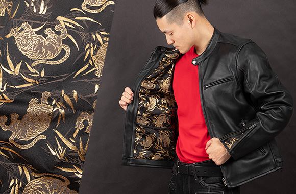 21SJ-14K 金襴レザージャケット（虎） | DEGNER