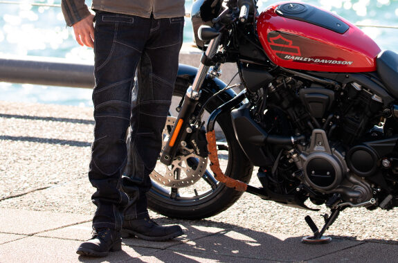 デグナー DP-27デニム×レザーパンツ Mサイズ DEGNER（デグナー