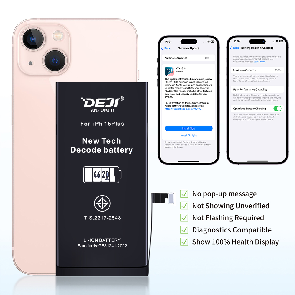 iPhone 15 Plus High-Capacity Best Heat Resistant Decode Battery