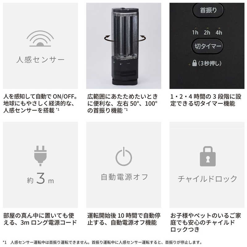 デンキチWeb / シロカ siroca 遠赤外線ヒーター ブラック SH-FC251-K