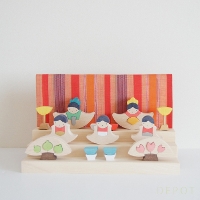 小黒三郎・ひな人形 KH410【銀杏円びな三段飾り（普通垂幕）】遊プラン