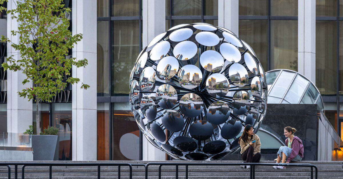 SpY's steel and glass ORB installation reflects fragments of urban