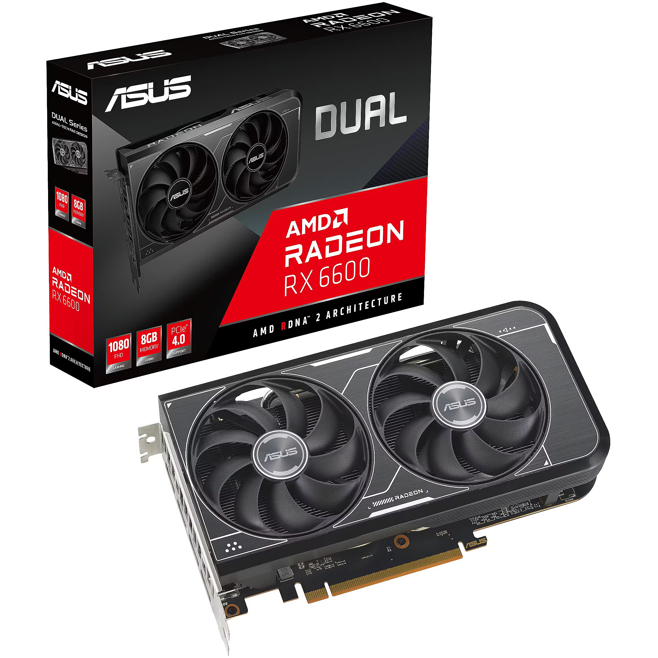 Asus Radeon RX 6600, 8GB GDDR6, DUAL V3 (90YV0GP3-M0NA00)