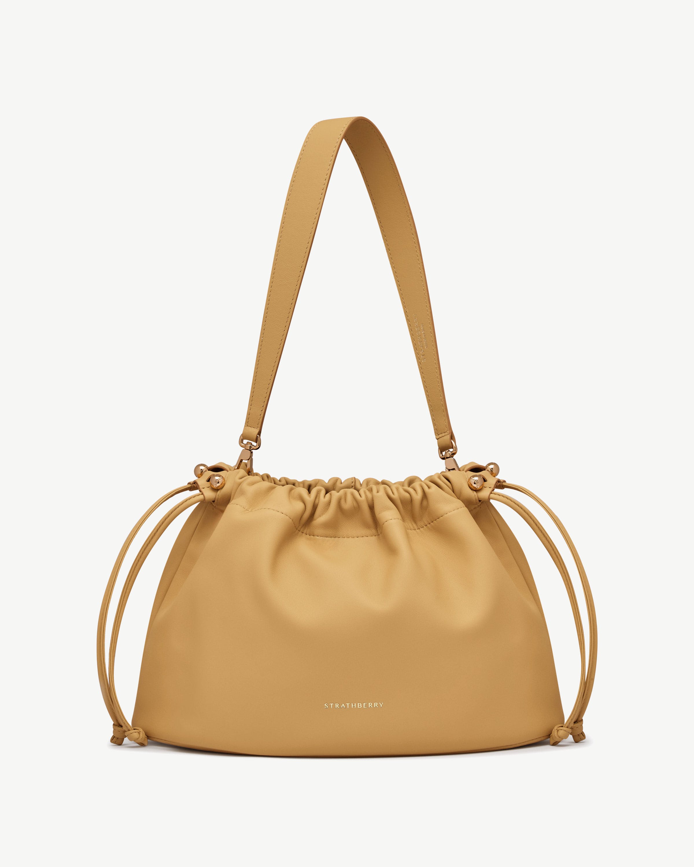 Strathberry - Charlotte Midi Drawstring - Yellow / Gold