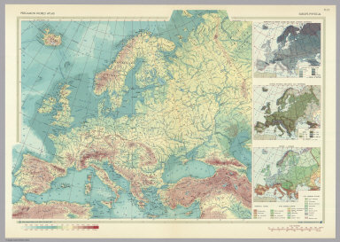 Europe - Physical. Pergamon World Atlas. - David Rumsey Historical