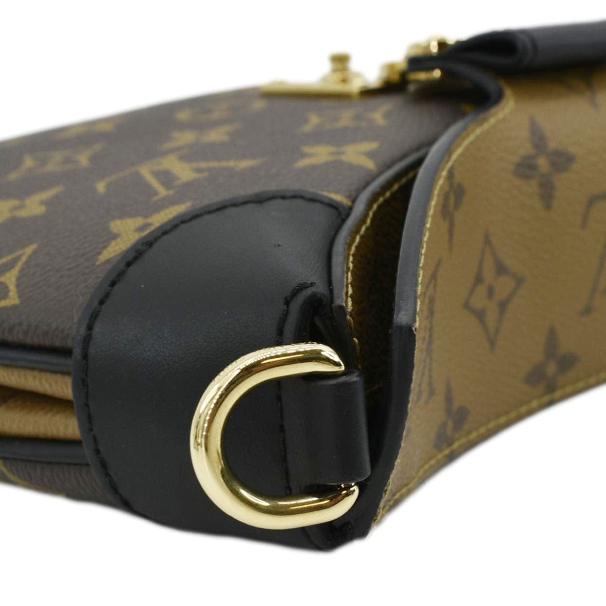 LOUIS VUITTON Twinny Monogram Canvas Shoulder Bag Brown