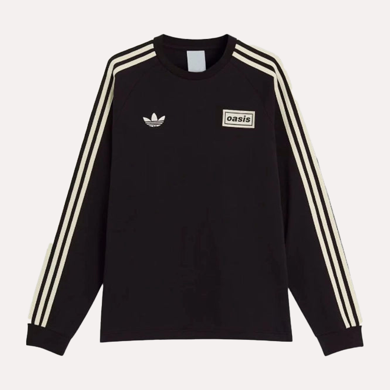 Adidas x Oasis Black Sweatshirt | Oasis Adidas Black Crewneck