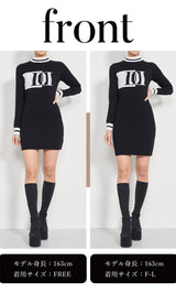 ジャガードロゴニットミニワンピース – Darich (ダーリッチ)