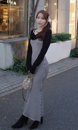 アンサンブルチェックニットロングワンピース – Darich (ダーリッチ)