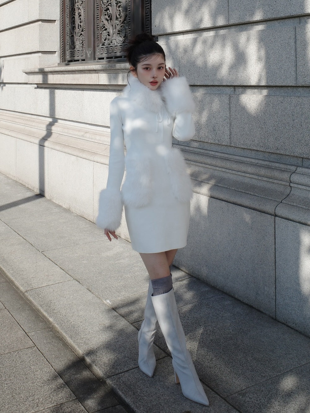 ボリュームファーニットミニワンピース – Darich (ダーリッチ)