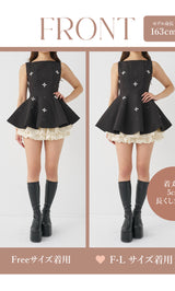 ビジューフレアバルーンミニドレス – Darich (ダーリッチ)