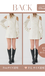 ショルダースカラップフリルシャツミニワンピース – Darich (ダーリッチ)