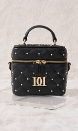 ゴールドパーツ】キルティングパールスクエアミニバッグ – Darich