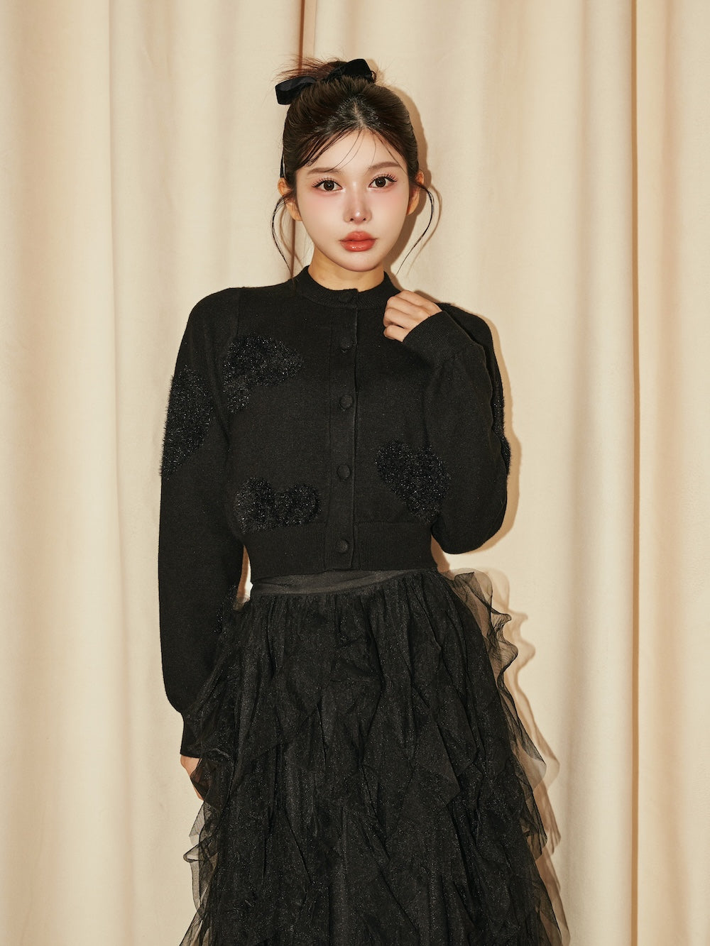 グリッターハートモチーフカーディガン – Darich (ダーリッチ)