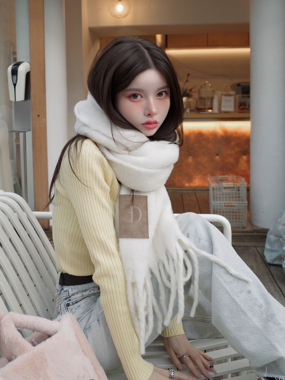 レザータグパッチボリュームマフラー – Darich (ダーリッチ)