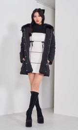 ドッキングリボンデザインニットミニワンピース – Darich (ダーリッチ)