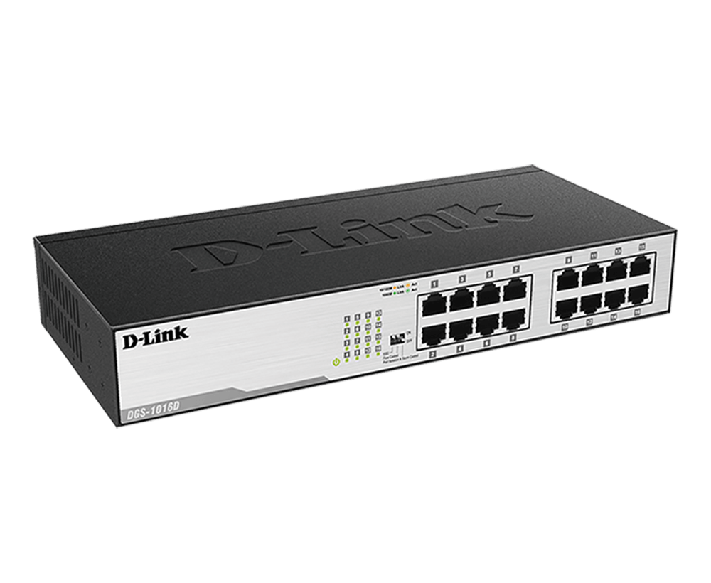 DGS-1016D 16-Port Gigabit Unmanaged Desktop Switch | D-Link
