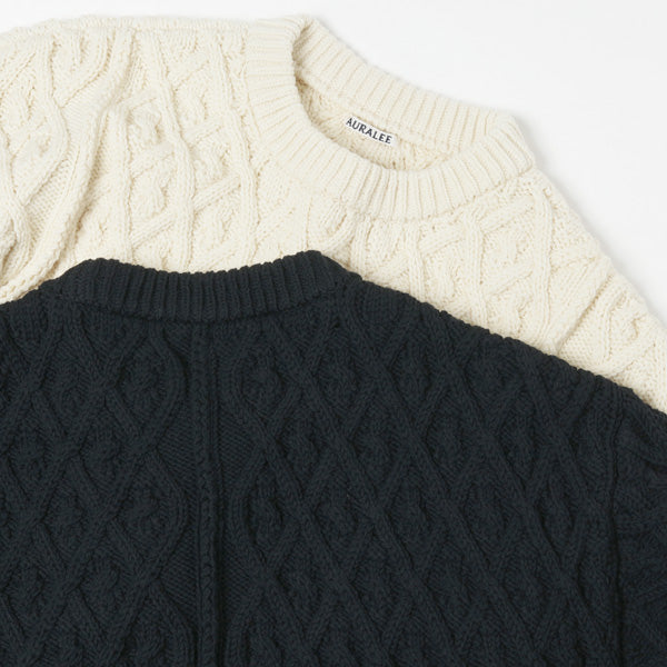 HARD TWIST MERINO ARAN KNIT P/O (A9AP01FM) | AURALEE / トップス