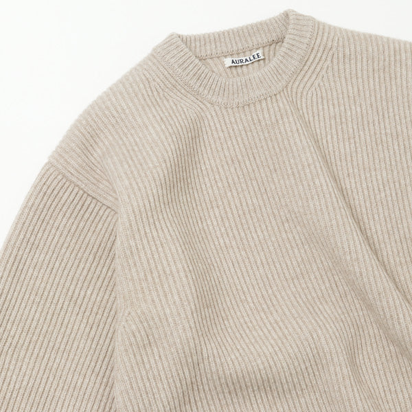 CASHMERE WOOL RIB KNIT BIG P/O (A9AP01CW) | AURALEE / トップス