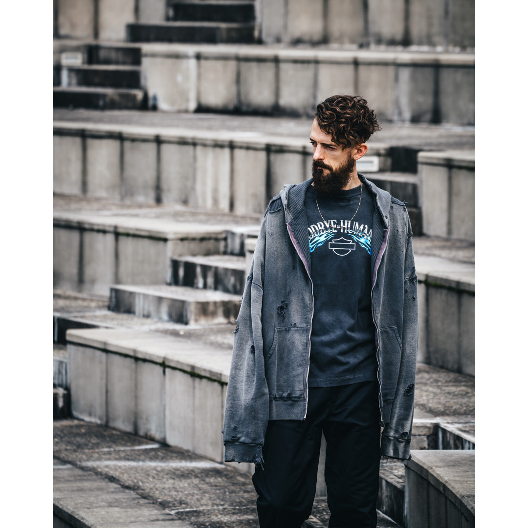 Saint Mxxxxxx (セントマイケル) HOODIE DBL-FC ZIP CHARCOAL SM-YS1