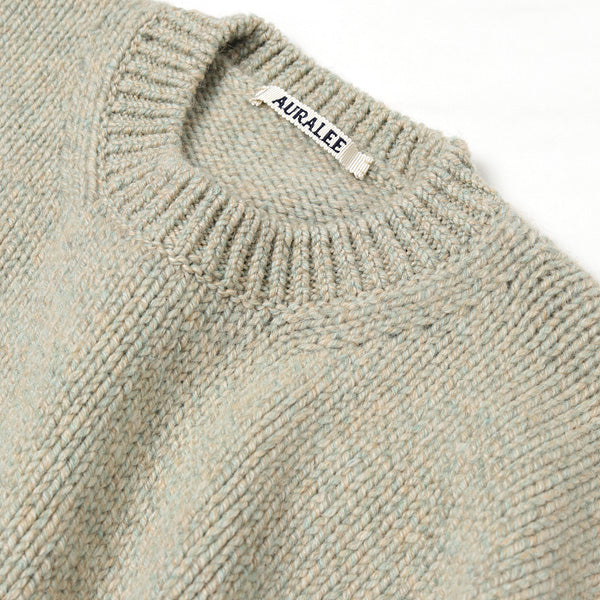 CAMEL WOOL MIX KNIT P/O (A20AP02CW) | AURALEE / トップス (MEN