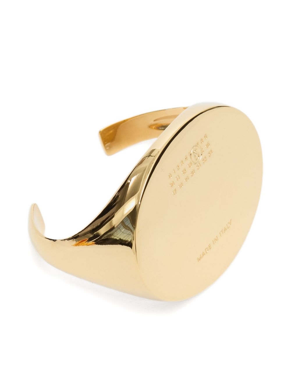 Gold logo-engraved cuff bracelet Mm6 maison margiela - women - MM6