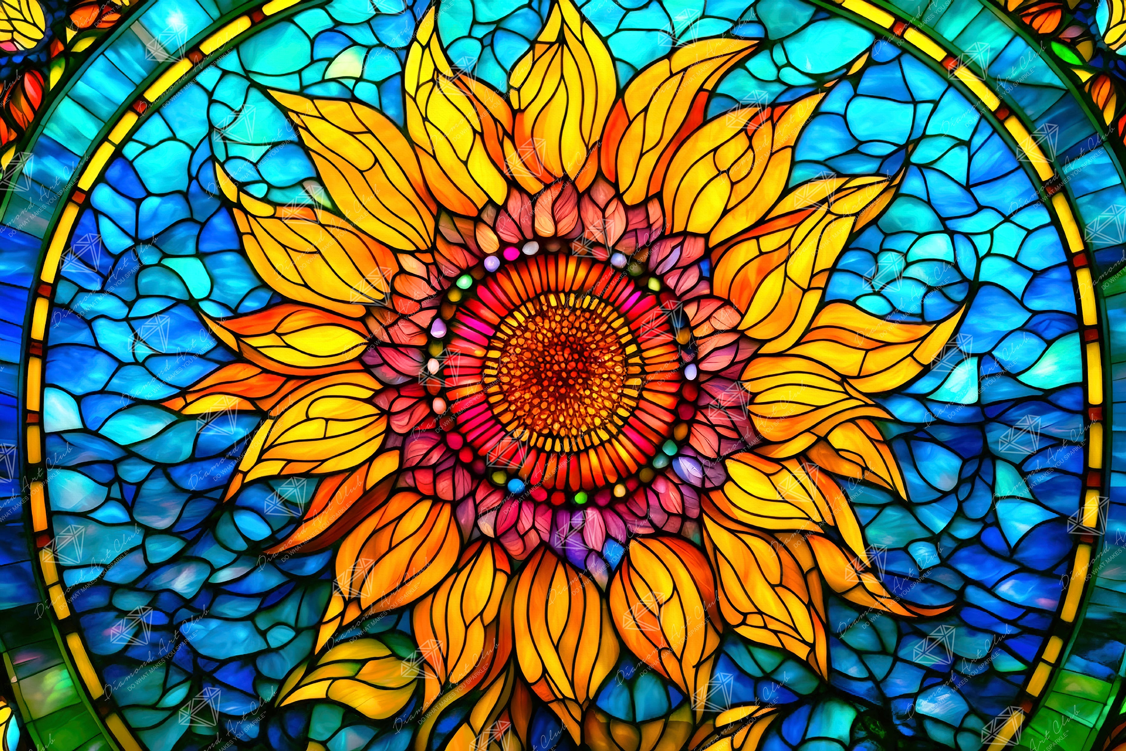 Stained Glass Sunflower – Diamond Art Club
