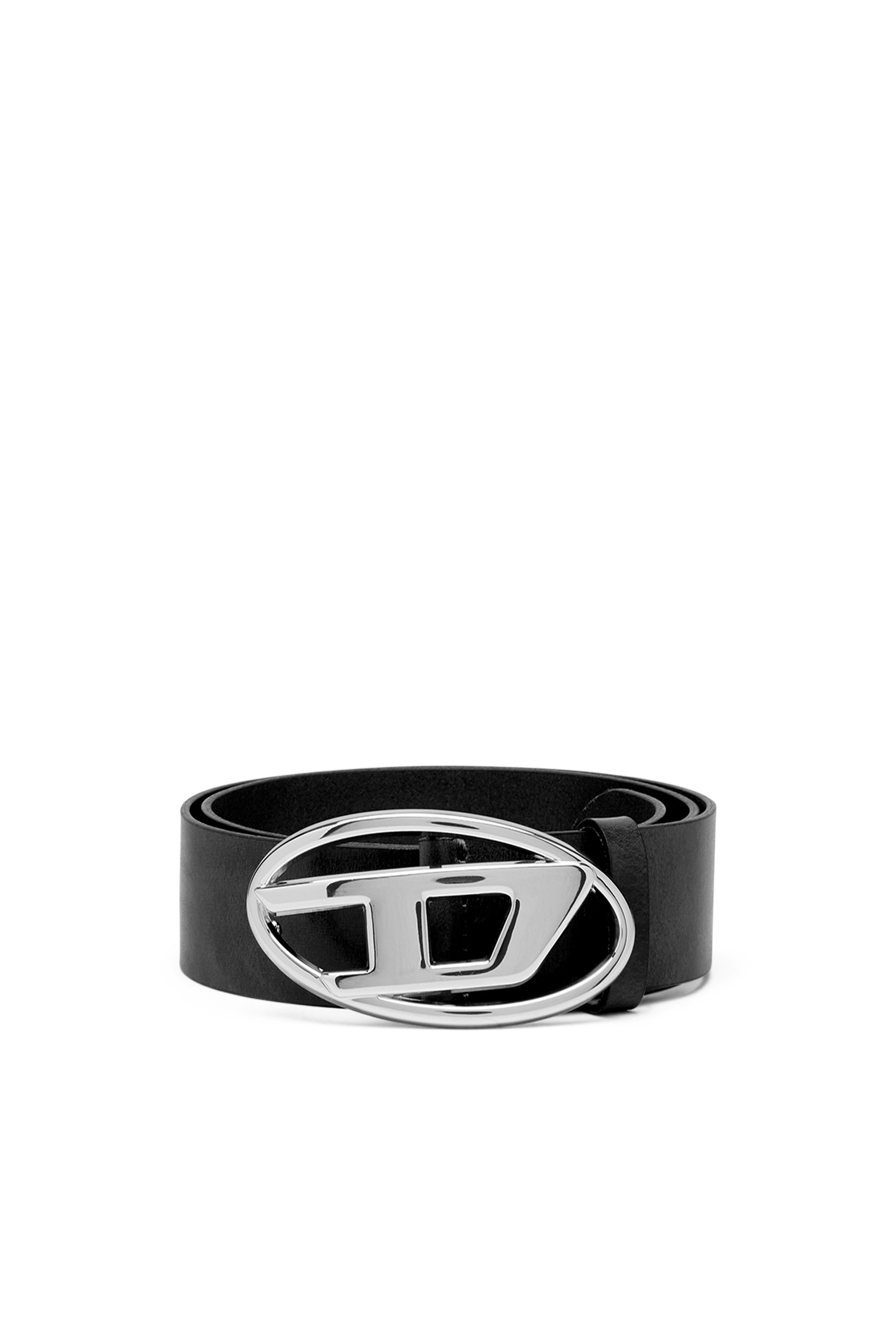 B-1DR STRASS 4cm Leather belt with crystal buckle｜ブラック