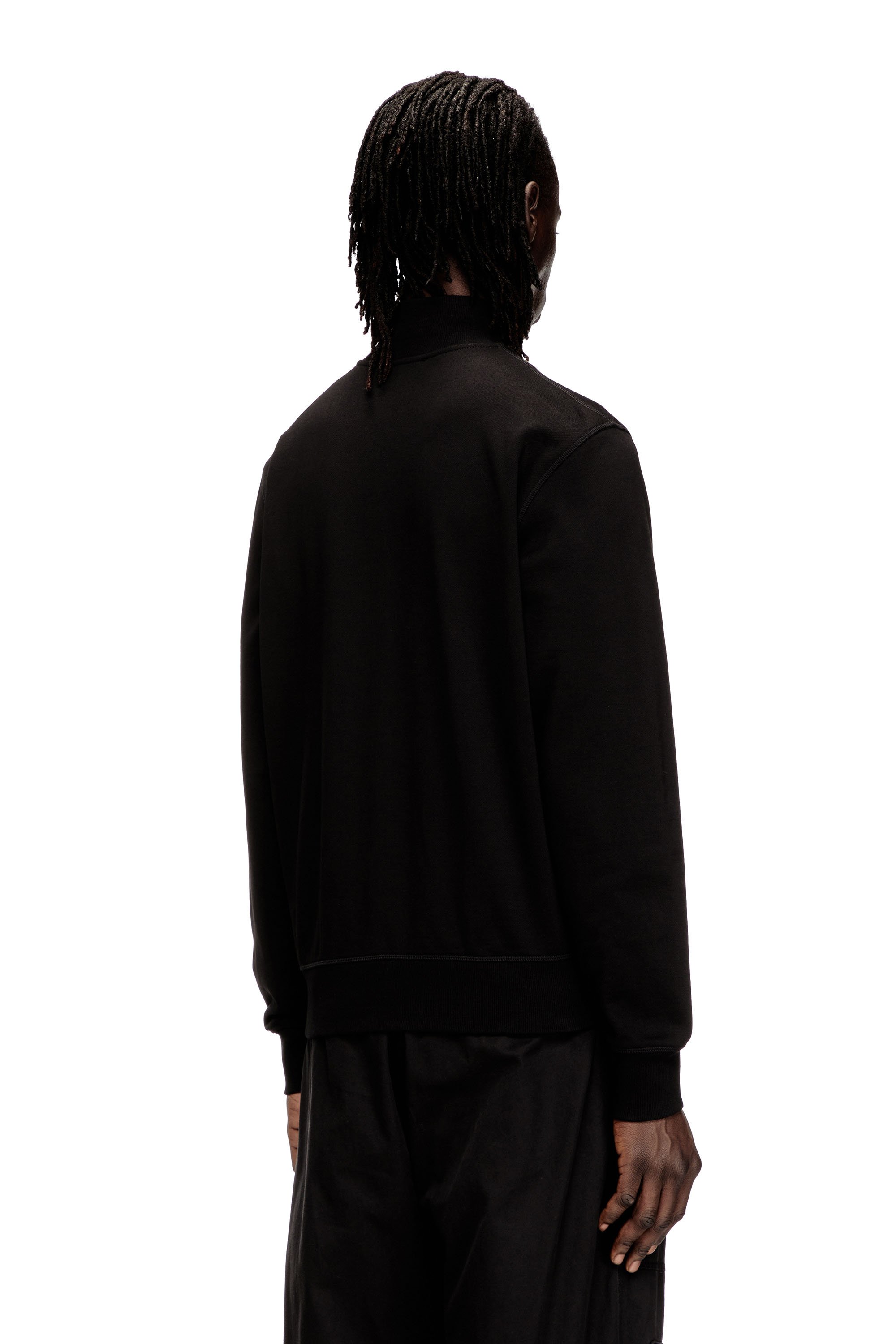 S-GINNI-ZIP-OD スウェットジップアップ｜ブラック｜メンズ｜DIESEL