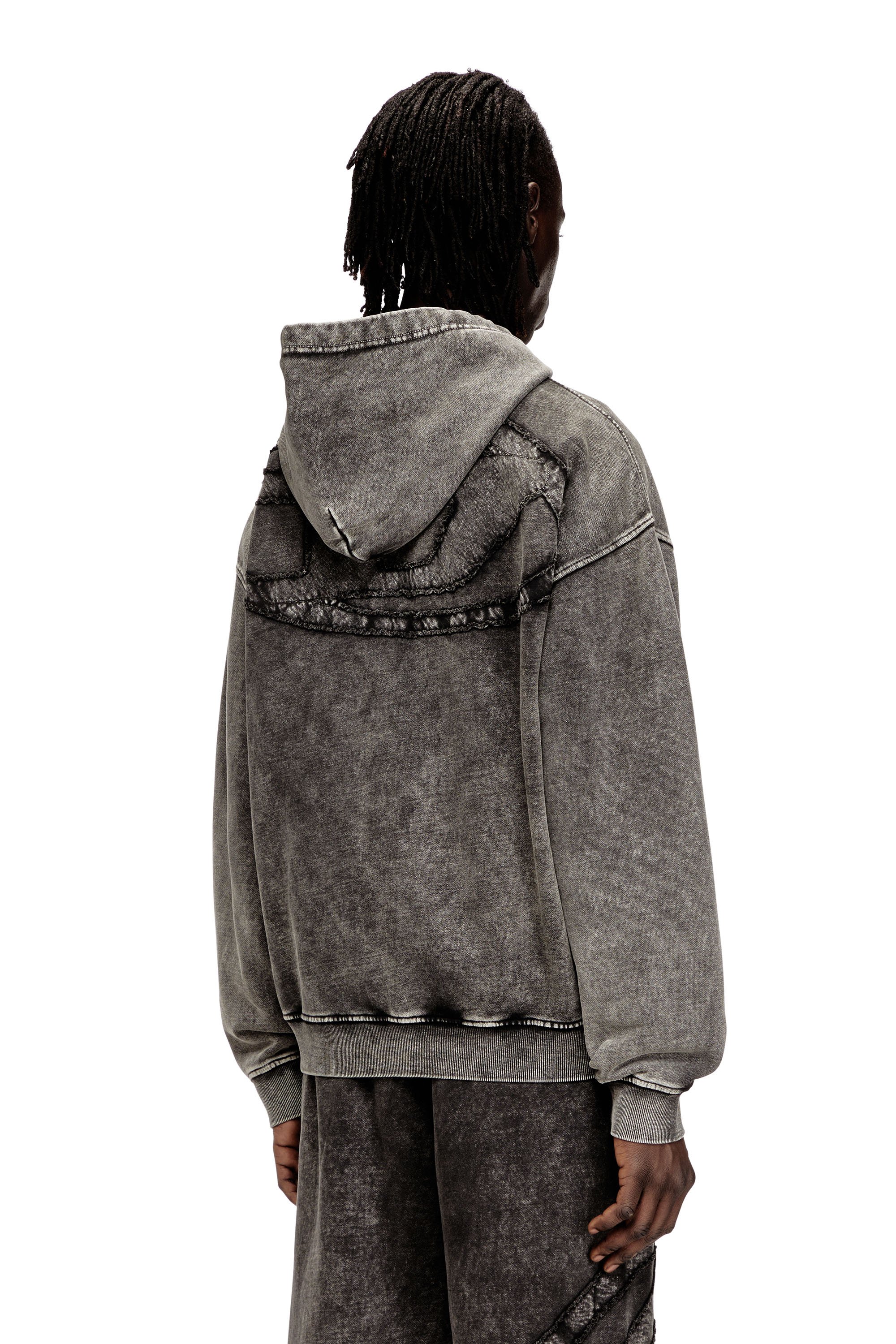 S-BOXT-HOOD-DEN プルオーバーパーカー｜グレー｜メンズ｜DIESEL