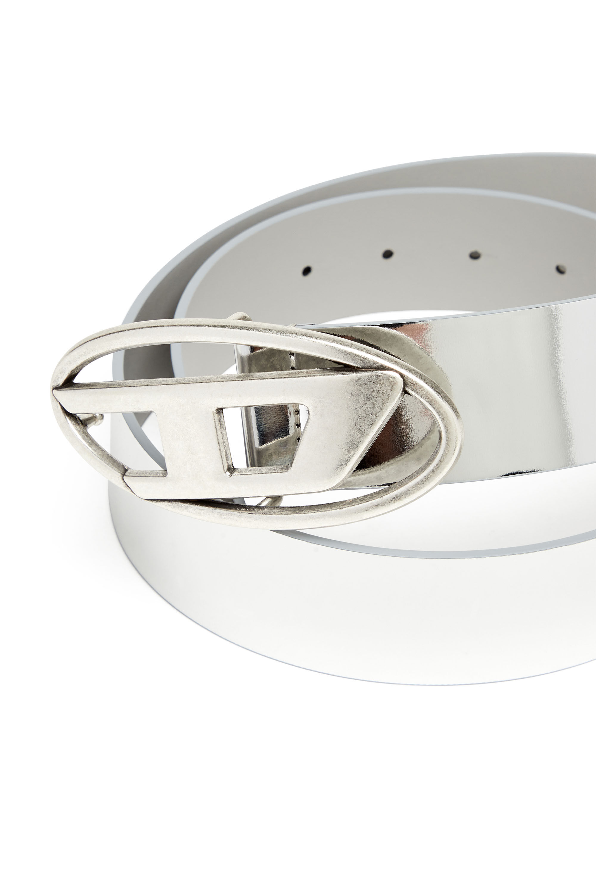 B-1DR W ミラーPUベルト｜シルバー｜メンズ｜DIESEL