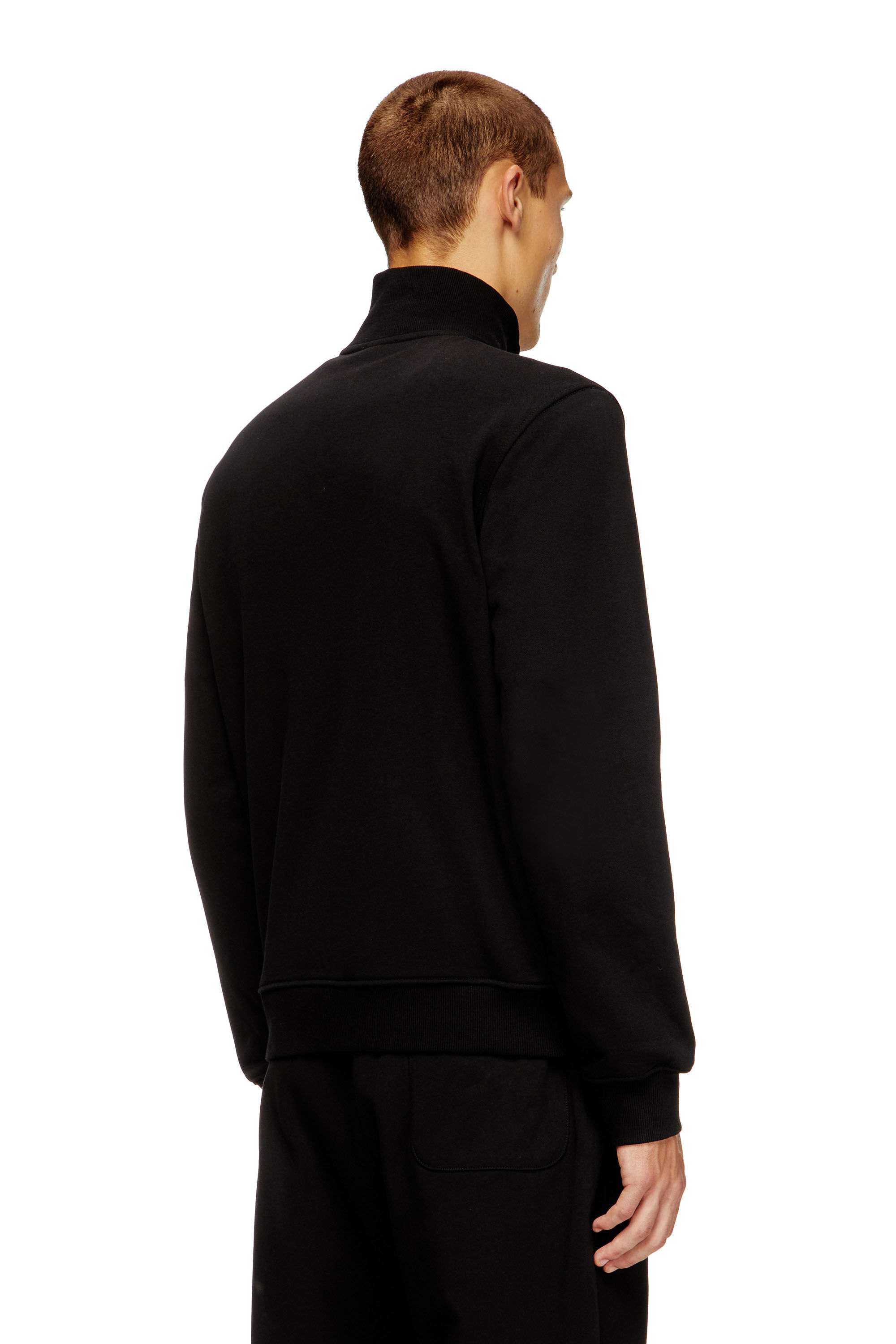 S-GINNI-ZIP-OD スウェットジップアップ｜ブラック｜メンズ｜DIESEL