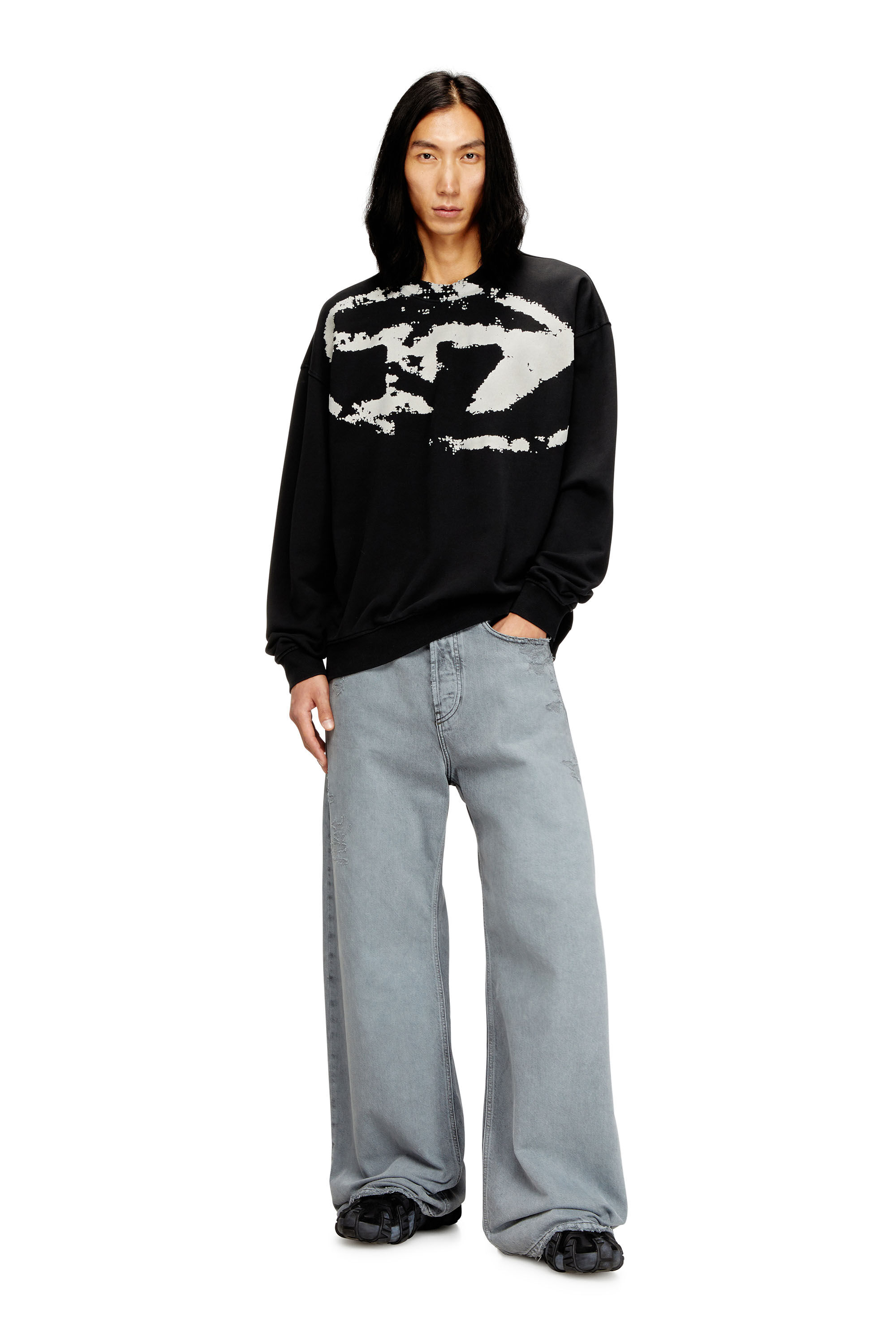 S-BOXT-N5 スウェット｜ブラック｜メンズ｜DIESEL