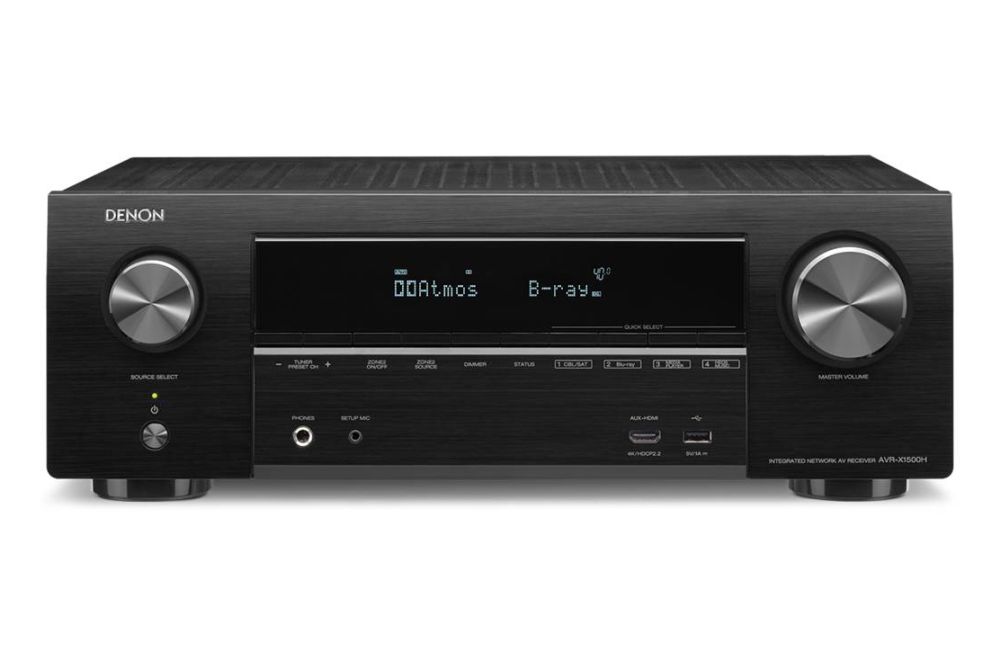 Denon AVR-X1500H 7.2 Channel AV Receiver with Amazon Alexa
