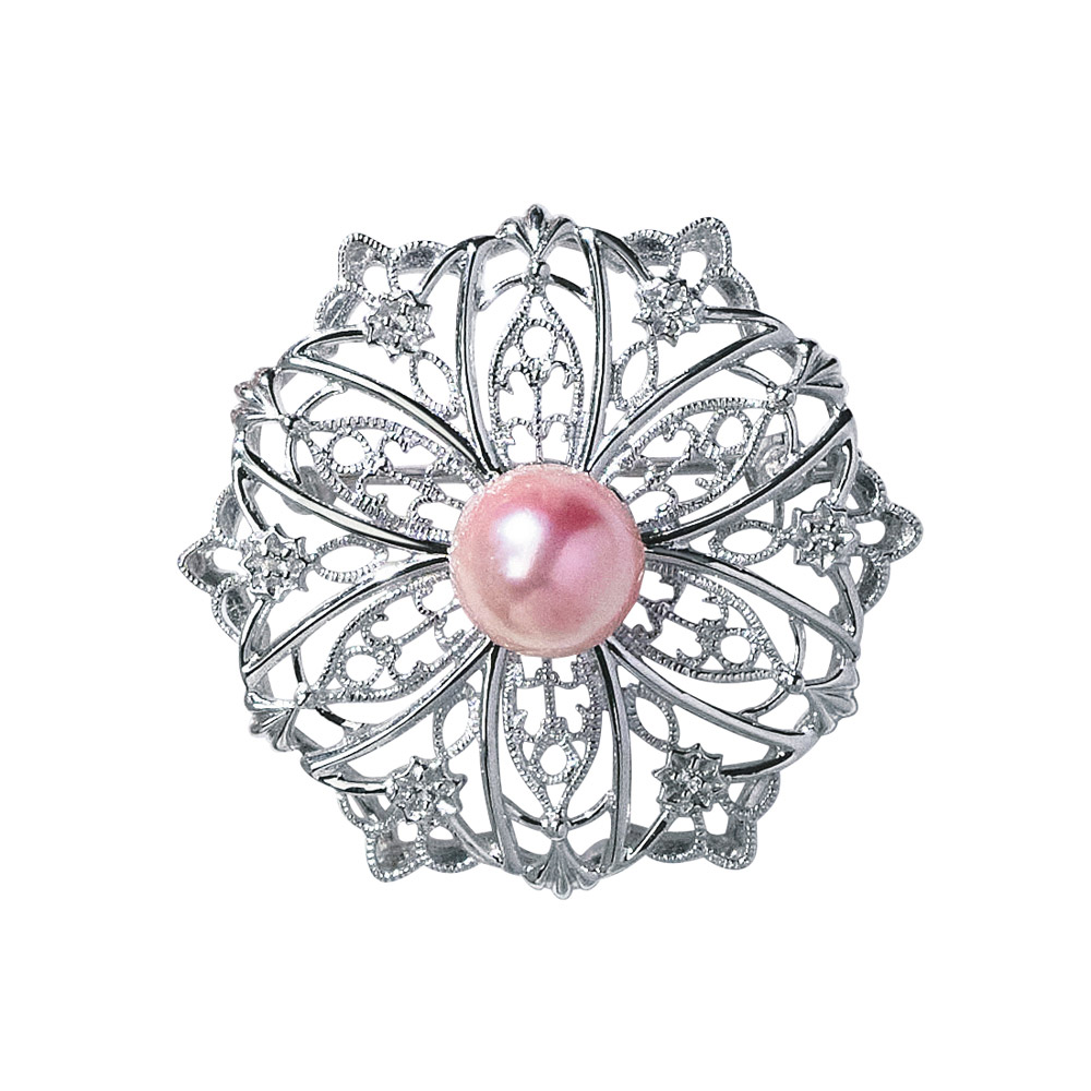 大倉珊瑚店 SV コラーロパール 透かしブローチ 通販 - ディノス