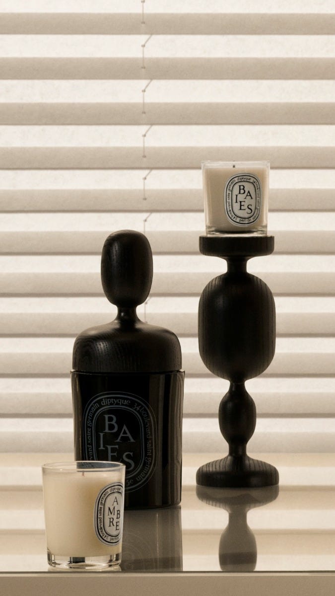 キャンドルリッド ヴォリュート ブラック - ミディアムキャンドル用