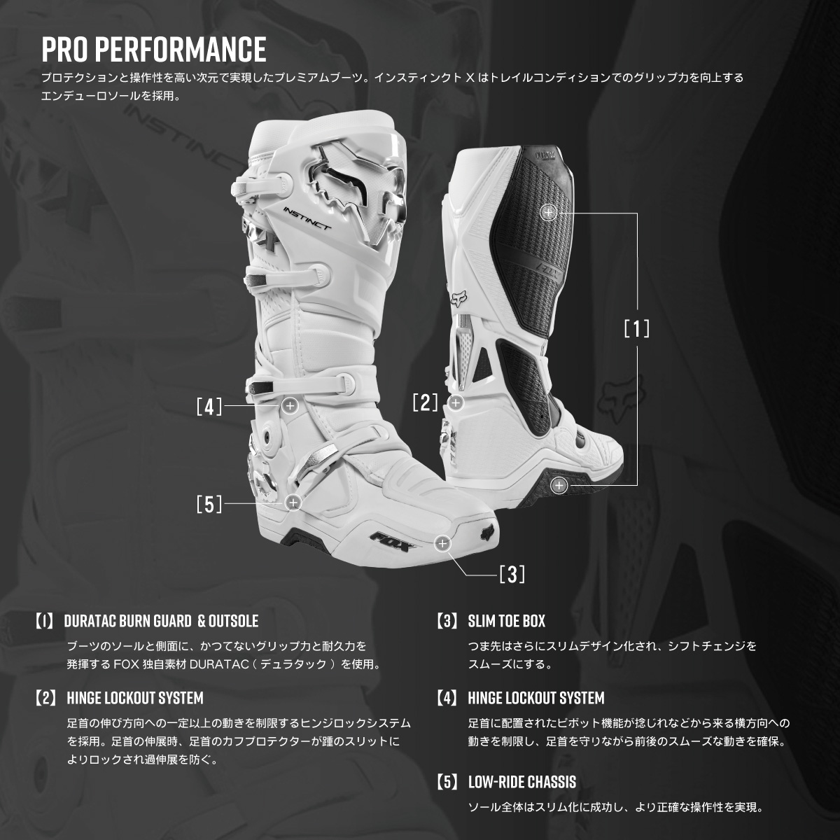 FOX RACING インスティンクト ブーツ ブラック| Dirtbikeplus (ダート