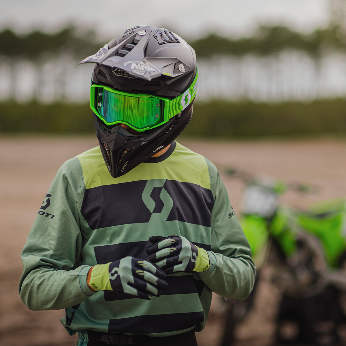 SCOTT プロスペクトゴーグル グリーン/ホワイト/グリーンクローム