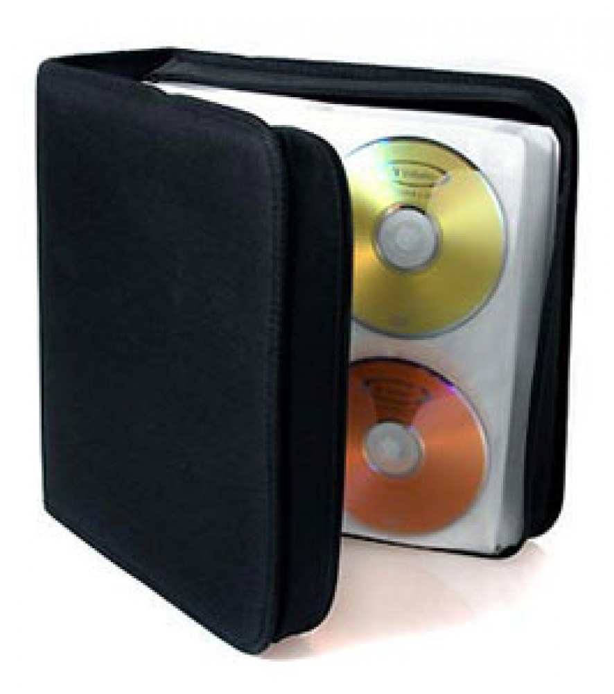 MediaRange Synthetic leather CD Wallet for 400 CD/DVD - black - 1