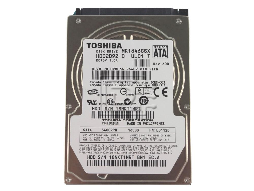 Toshiba MK1655GSX 160GB SATA Hard Drive