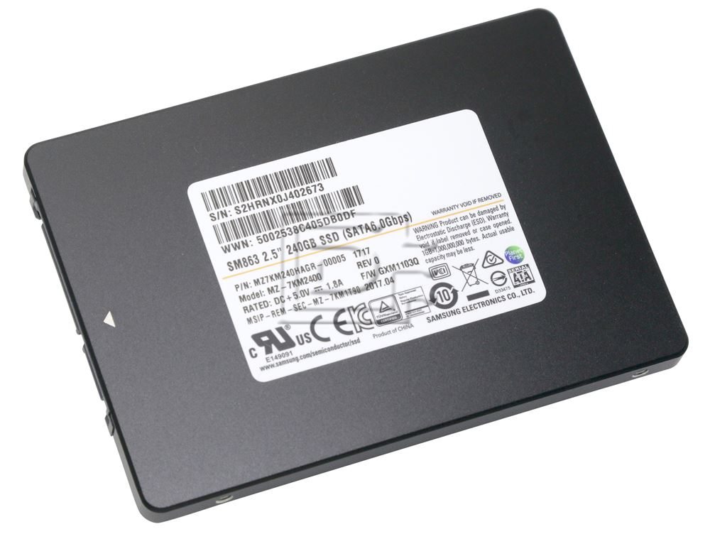 Samsung SM863 MZ-7KM2400 / MZ7KM240HAGR-00005 240GB 2.5in 6Gbps