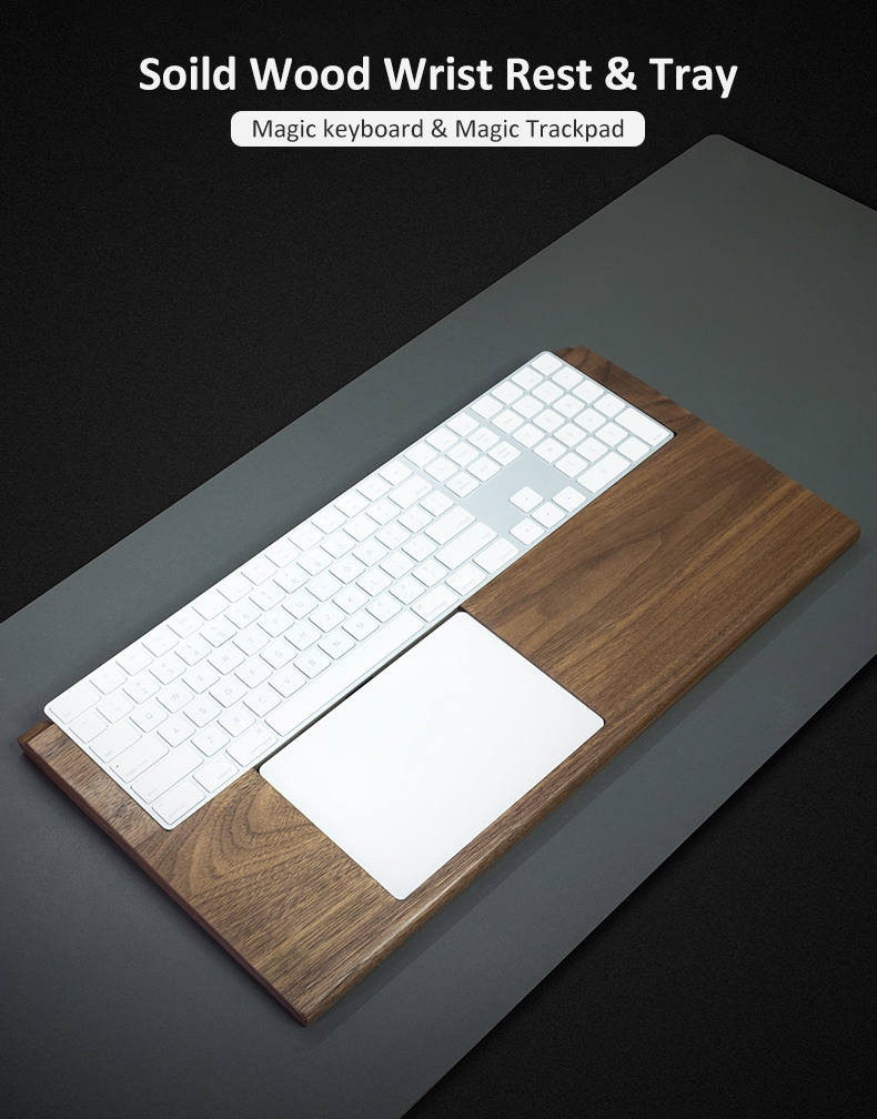 Apple Magic Keyboard Magic Trackpad 対応ウォルナット無垢材トレイ