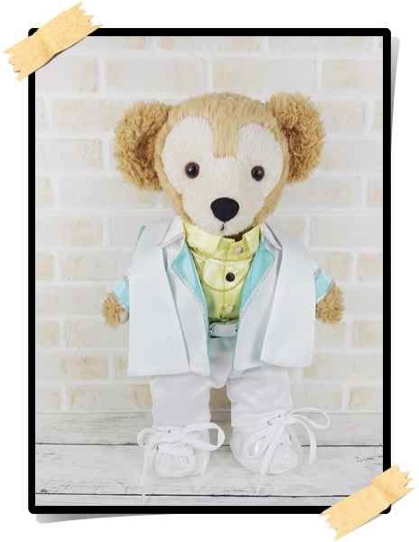 予約受付中】シンプルver. ダッフィー Sサイズ (身長43cm) ピース 白緑