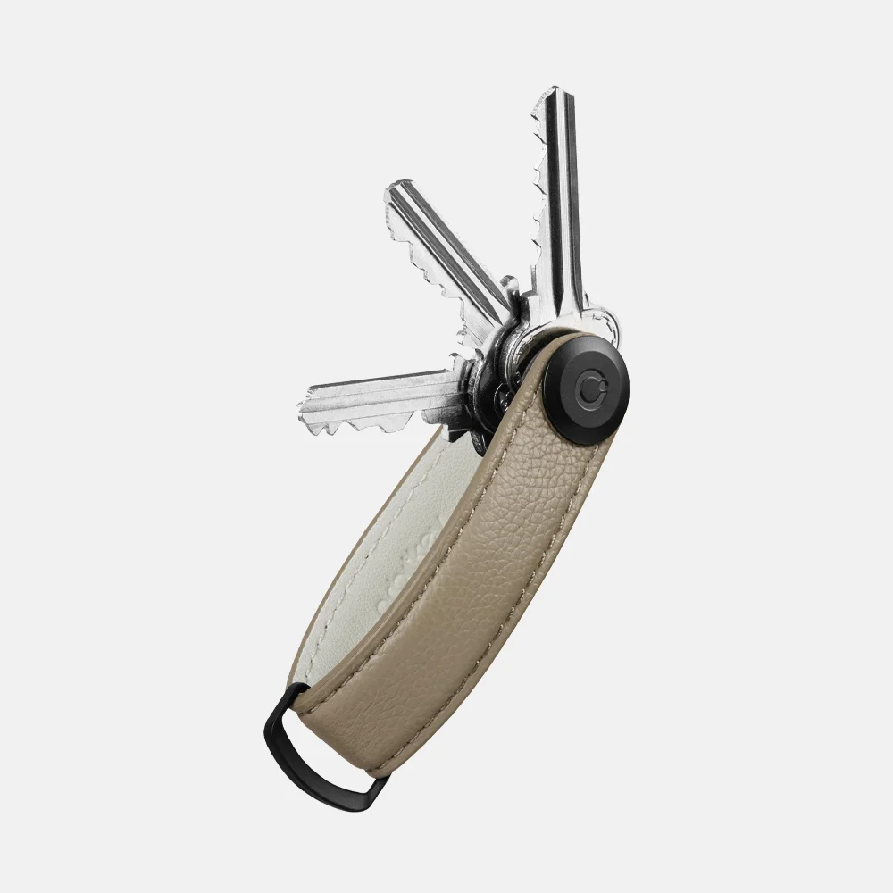 Orbitkey Key Organizer 2.0 pebbled leather ecru | 019259-Ecru
